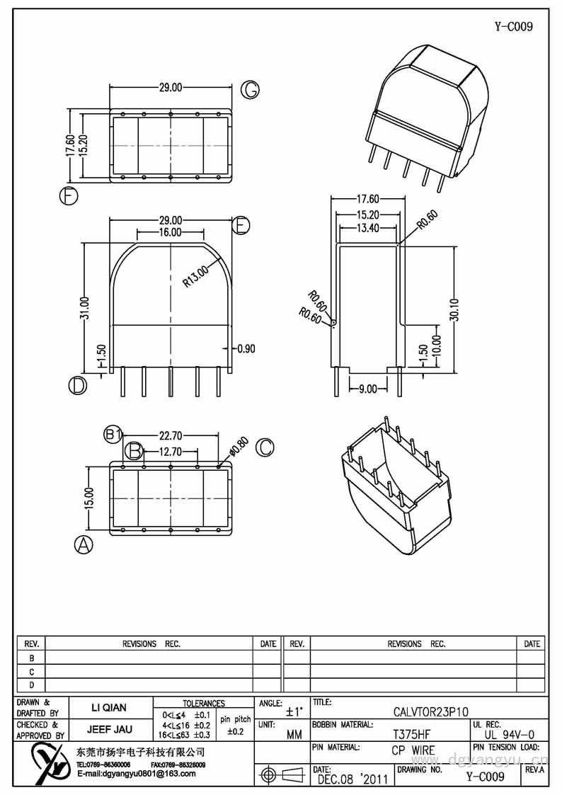 Y-C009（CALVTOR23P10） Model (1)