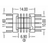 Y-S1306 EPC13卧式四槽5+5 直PIN